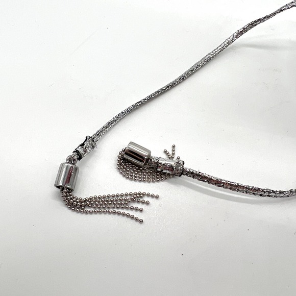 SCHUTZ Bellin Heels Womens 6 Silver Metallic Jeweled Ankle Wrap Strappy Sandal - Picture 13 of 14